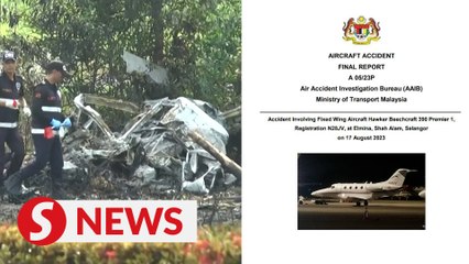 Скачать видео: Human error by flight crew primary cause of Shah Alam plane crash, says AAIB report