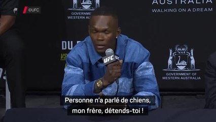 UFC 305 - La punchline de Du Plessis à Adesanya : "Personne n'a parlé de chiens, détends-toi !"