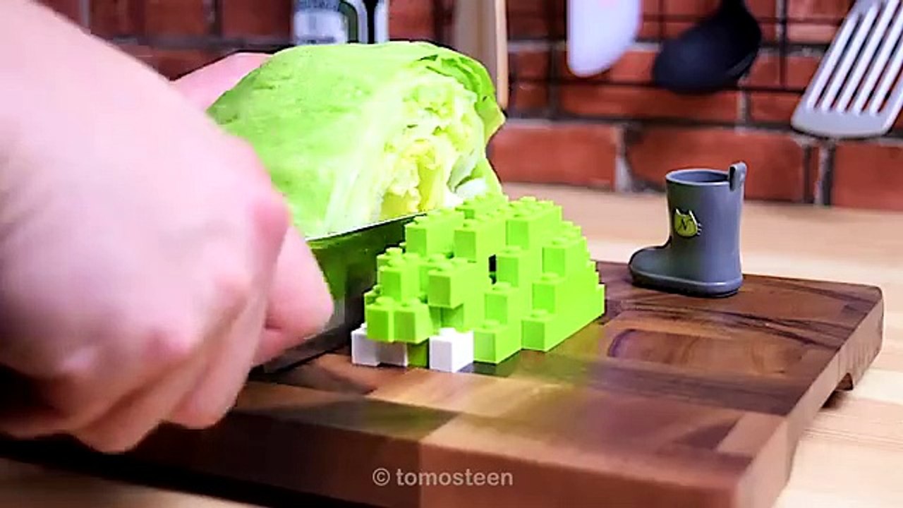 Lego Breakfast - Lego In Real Life 5 _ Stop Motion Cooking & ASMR