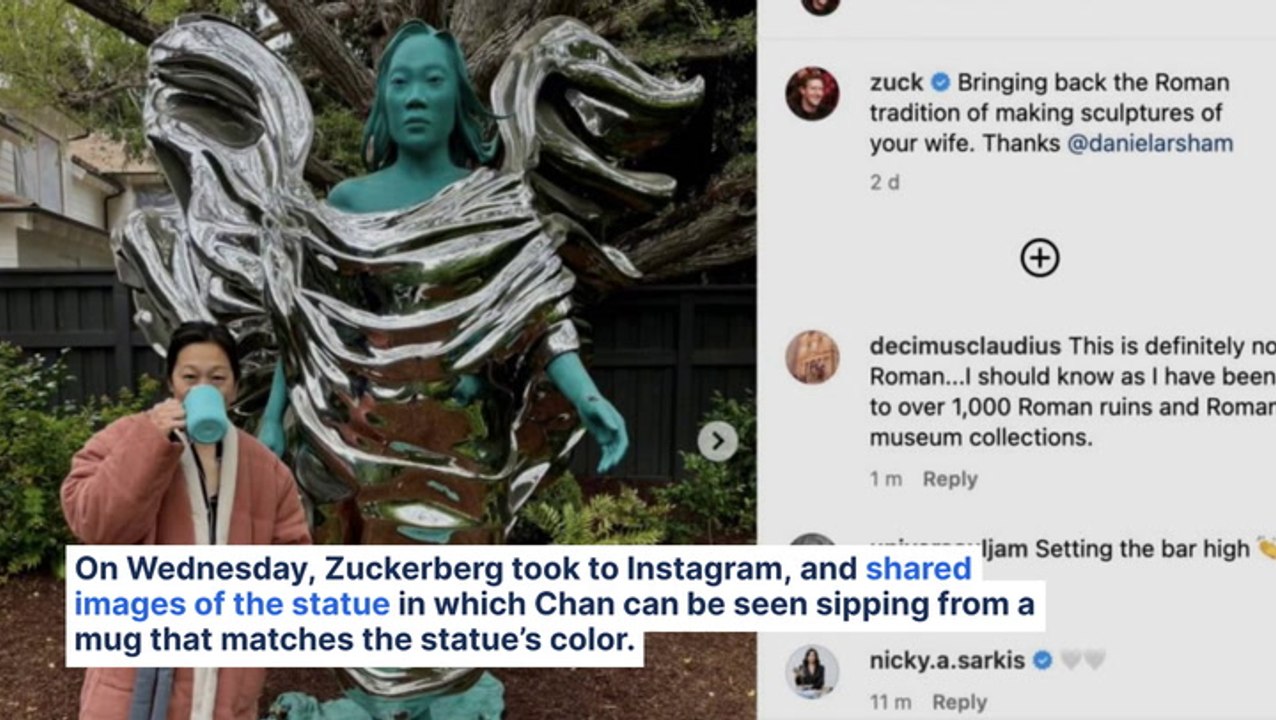 Meta CEO Mark Zuckerberg Commissions Statue Of Wife Priscilla Chan, Sparks Online Buzz: 'Bringing Back The Roman Tradition Of...'
