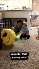 Dad and Son's Playful Moment: Pure Joy!