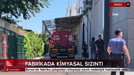 Bursa'da fabrika çalışanları kimyasal sızıntı nedeniyle hastanelik oldu