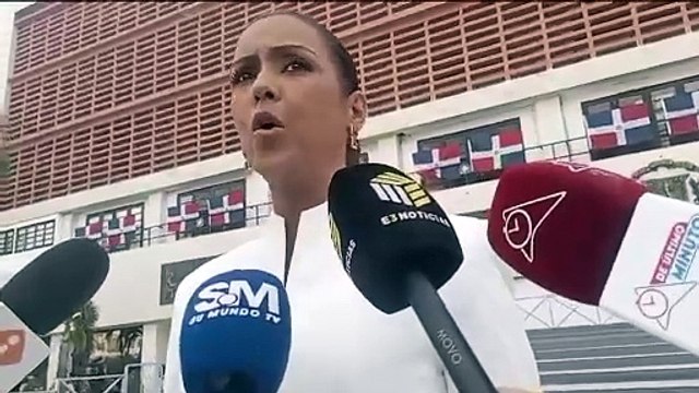 La diputada del Distrito Nacional, Selinée Méndez, a su llegada a la Asamblea del Congreso Nacional