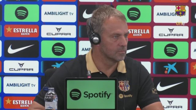 Hansi Flick responde sobre el estado físico de Dani Olmo y Pedri