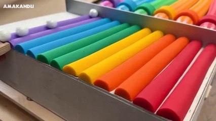 Marble Run Race Plasticine ASMR Pop Tune Train