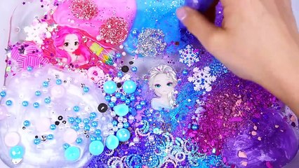 Frozen Galaxy Slime Mixing Random Cute, shiny things into slime