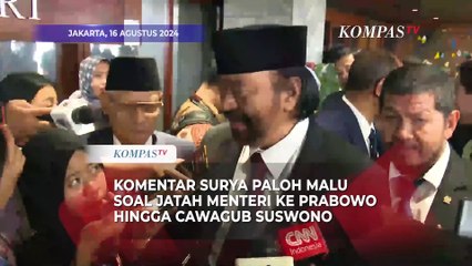 Komentar Surya Paloh Malu soal Jatah Menteri ke Prabowo hingga Cawagub Suswono
