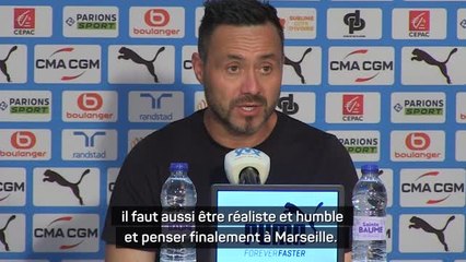 Marseille - De Zerbi : "Si vous me parlez d'ambition, d'essayer de rêver, je suis là pour ça"