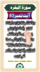 Al-Quran - Surah 2 - Al-Baqara - Ayah 83 | hafiz salman ali