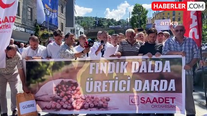 Saadet Partisi, AK Parti'nin açıkladığı fındık fiyatlarını protesto etti
