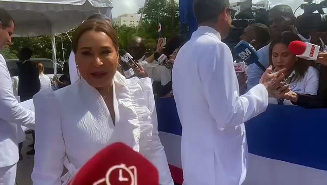 Mayra Jiménez a su llegada a la Asamblea del Congreso Nacional
