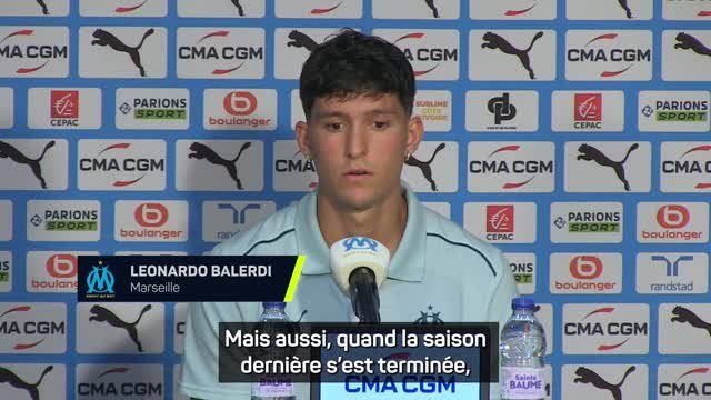 Marseille - Balerdi : “Je veux confirmer ma bonne saison dernière”
