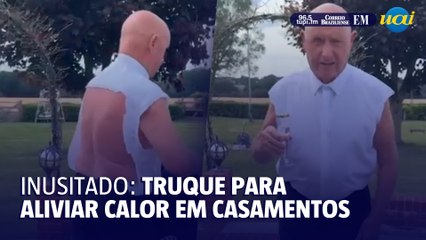 Pai da noiva compartilha truque para aliviar o calor em casamentos
