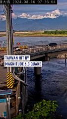 Surveillance videos show 6.3 magnitude earthquake shaking Taiwan