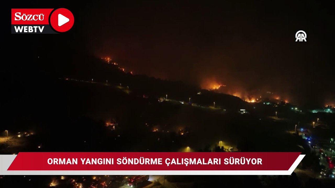 Karşıyaka'da orman yangını Drone görüntüleri