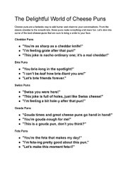 Hilarious cheese Puns