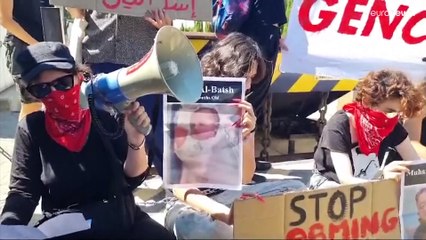 احتجاجات أمام القنصلية البريطانية في القدس تدعو لوقف تسليح إسرائيل ودعم جهود وقف إطلاق النار