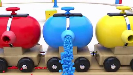 Learning Colors and Fun Shapes for Kids- Colorful Balls and Train