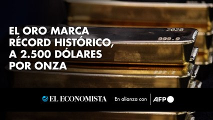 El oro marca récord histórico, a 2.500 dólares por onza