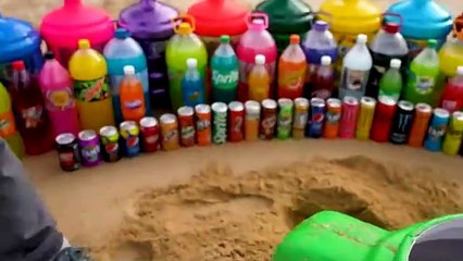 EXPERIMENT__ Giant Toothpaste Eruption from Coca-Cola, Mtn Dew, Fanta vs Mentos in big Underground