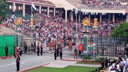 Pakistan vs India Border Flag ceremony