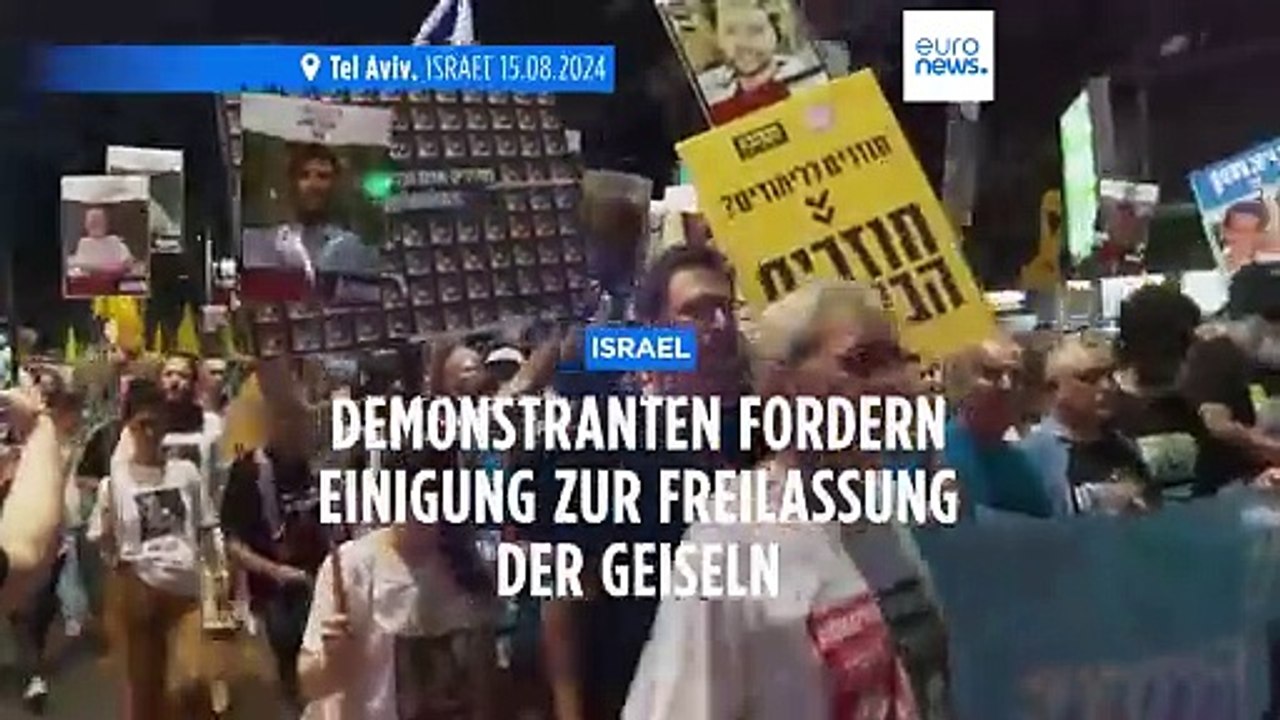 Demonstranten in Tel Aviv fordern Abkommen zur Freilassung von Geiseln