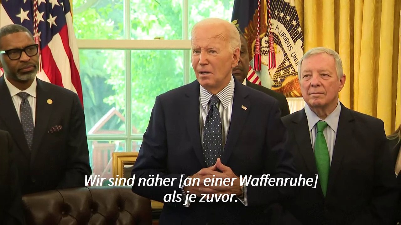 Gaza-Waffenruhe laut Biden 'näher als je zuvor'