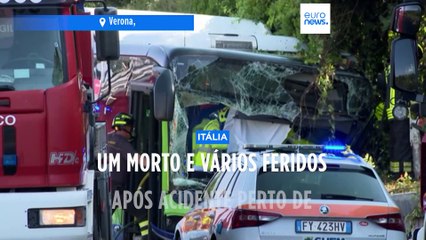Acidente faz um morto e vários feridos no norte de Itália