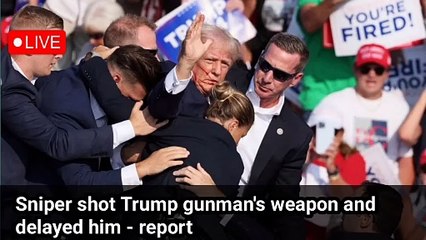 Sniper shot Trump gunman's weapon and delayed him - report |BBC news |BBC live news