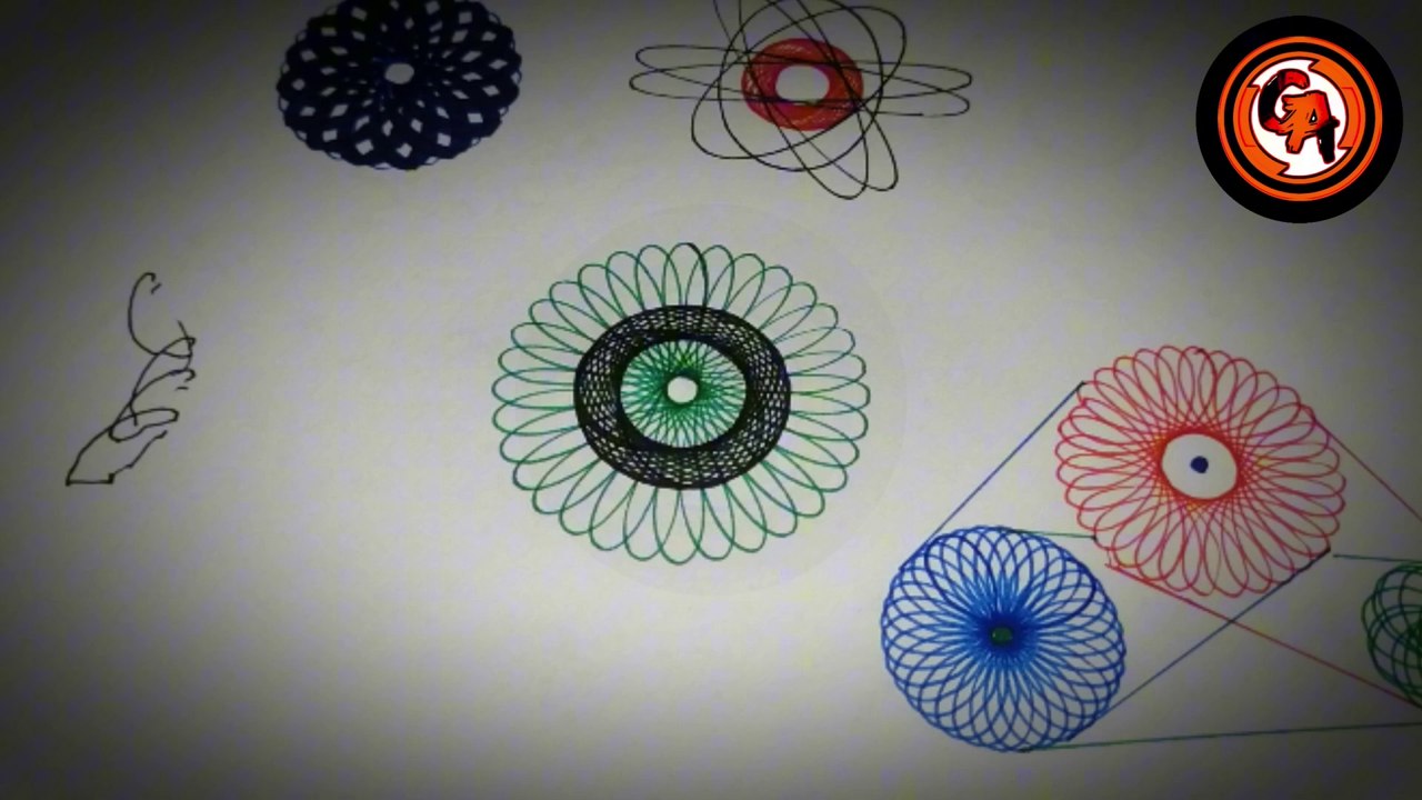 (VIDEO #22) ️️ DIBUJANDO un hermoso diseño geométrico con marcadores de colores y un espirógrafo.