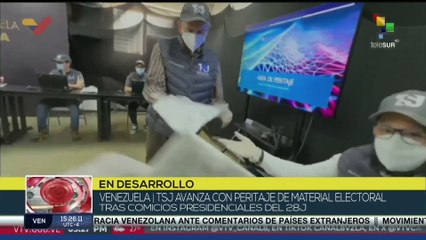 En Venezuela continúa el peritaje técnico de material electoral