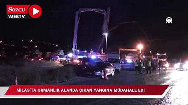 Milas'ta ormanlık alanda çıkan yangına müdahale ediliyor