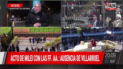  Ministerio de Defensa: VICTORIA VILLARRUEL no estuvo  en el acto de las FF.AA.