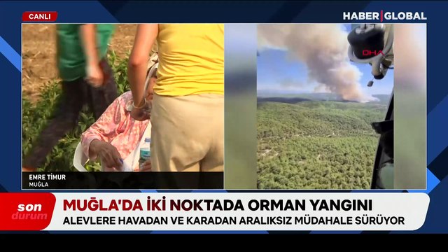 Muğla'nın Yatağan ve Ula ilçelerinde orman yangını çıktı