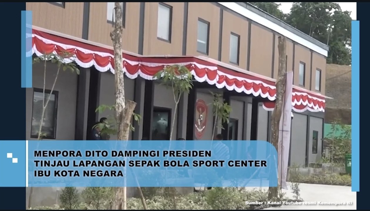 Menpora Dito Dampingi Presiden Tinjau Lapangan Sepakbola Sport Center IKN