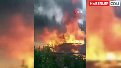 Safranbolu'da orman yangını evlere sıçradı