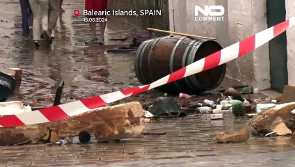 الفيضانات المفاجئة تسبب أضرارًا في جزر البليار الإسبانية