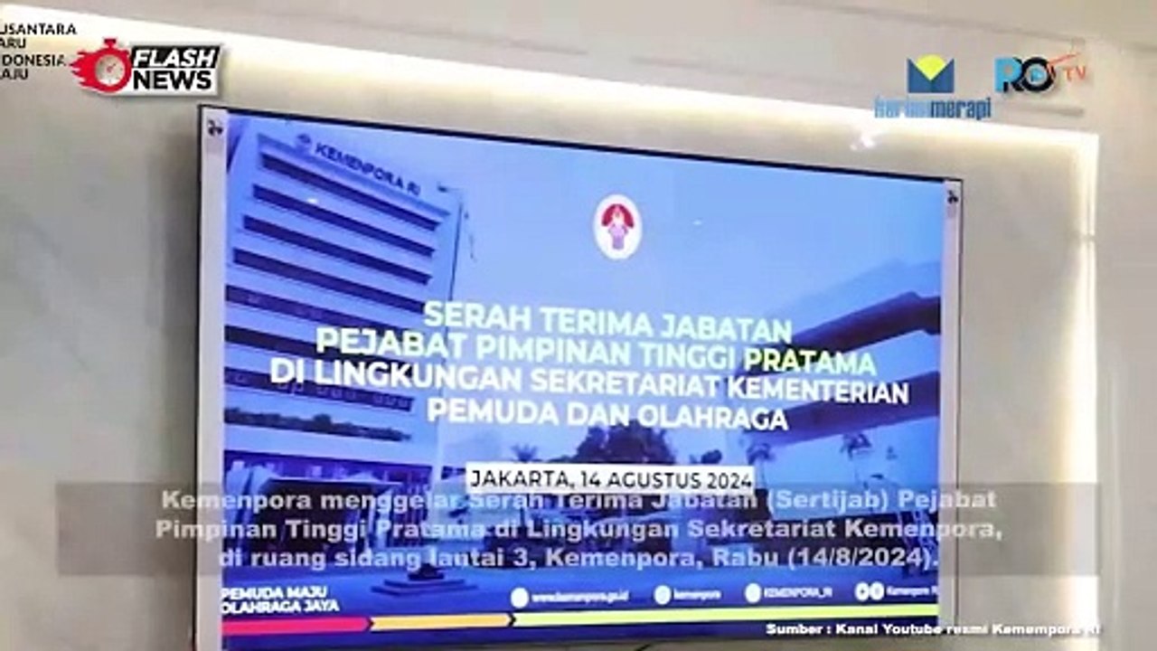 Serah Terima Jabatan (Sertijab) Pejabat Pimpinan Tinggi Pratama di Lingkungan Sekretariat Kemenpora