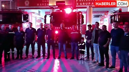 Samsun'dan, Bolu'daki orman yangını söndürme çalışmasına destek