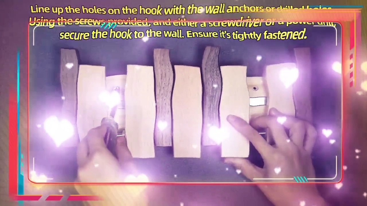 Coat Rack Wall Mount Wood, Wood Coat Rack Wall Mount with 6 Flip-Down Magnetic Hooks Piano Coat Rack for Entryway, Bathroom, Bedroom, Kitchen