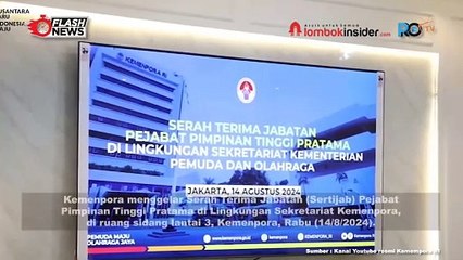 SERAH TERIMA JABATAN (SERTIJAB) PEJABAT PIMPINAN TINGGI PRATAMA DI LINGKUNGAN SEKRETARIAT KEMENPORA