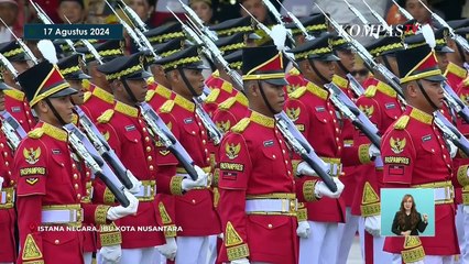 Descargar video: [FULL] Perdana! Detik-Detik Pengibaran Bendera Merah Putih di IKN Paskibraka Upacara HUT ke-79 RI