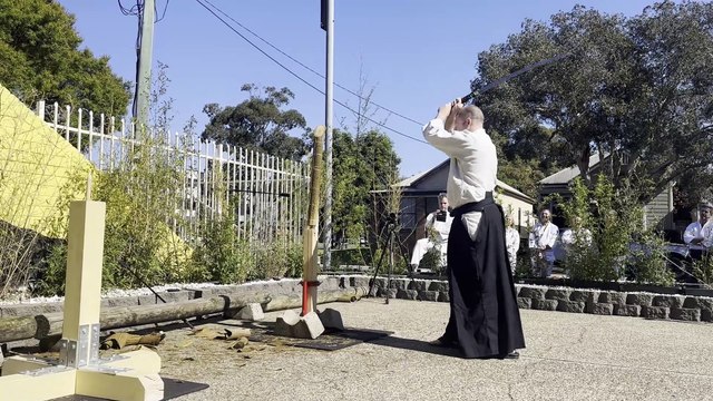 Tatami cutting at Newcastle Aikido | Newcastle Herald | August 17, 2024
