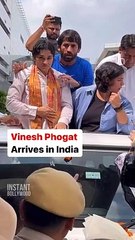 Vinesh Poghat arrives back in India.