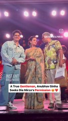 Anubhav Sinha asks Diya Mirza for permission before touching her shoulder. Watch for Vijay Verma's reaction