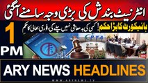 ARY News 1 PM Headlines | 17th August 2024 | Internet shutdown Case
