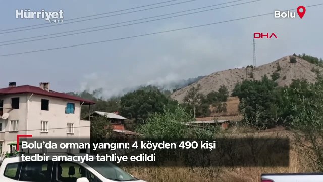 Bolu'da orman yangını: Alevlerin yaklaştığı 4 köyden 490 kişi tedbir amacıyla tahliye edildi