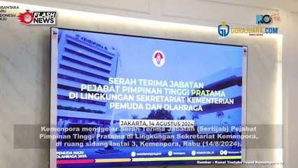 SERAH TERIMA JABATAN (SERTIJAB) PEJABAT PIMPINAN TINGGI PRATAMA DI LINGKUNGAN SEKRETARIAT KEMENPORA