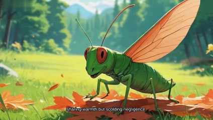 The Ant and the Grasshopper kids English story