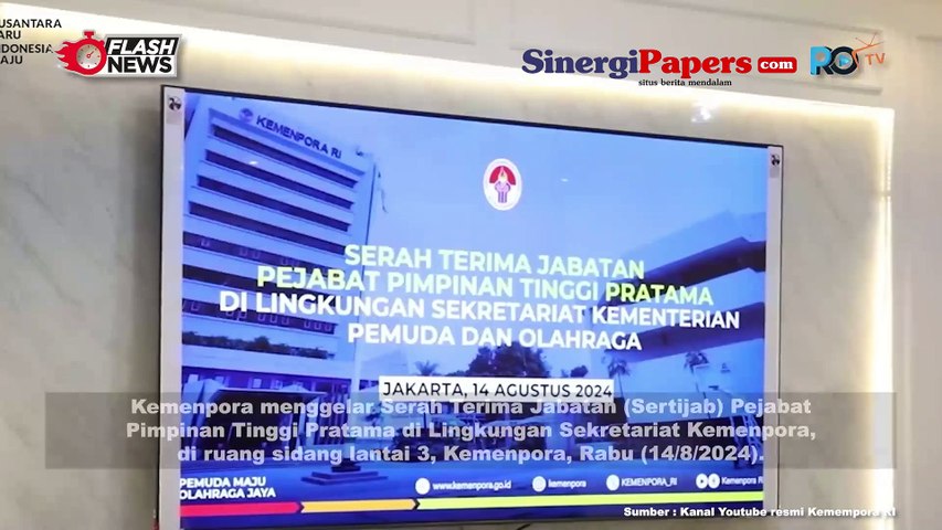 Serah Terima Jabatan Pejabat Pimpinan Tinggi Pratama di Lingkungan Sekretariat Kemenpora